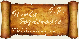 Ilinka Pozderović vizit kartica